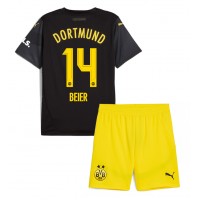 Borussia Dortmund Maximilian Beier #14 Bortaställ Barn 2024-25 Korta ärmar (+ Korta byxor)